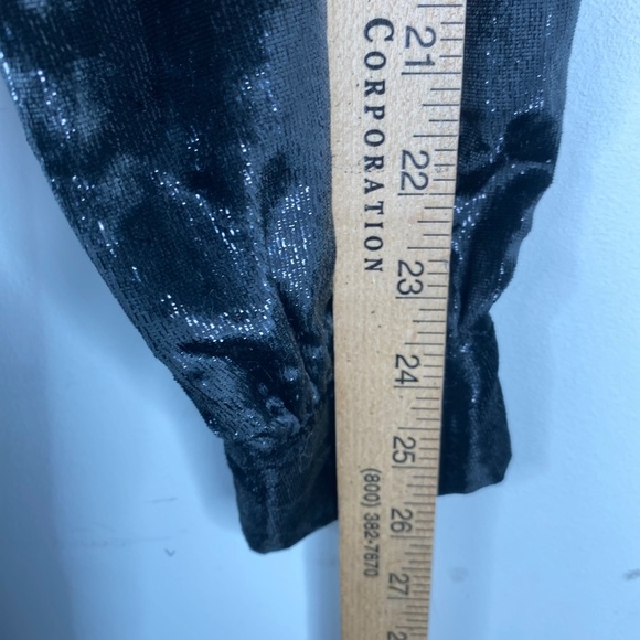 NWT Frame Velvet Dress 2 Mini Wrap Long Sleeve Black Sparkle Whimsigoth Mobwife - Picture 11 of 11